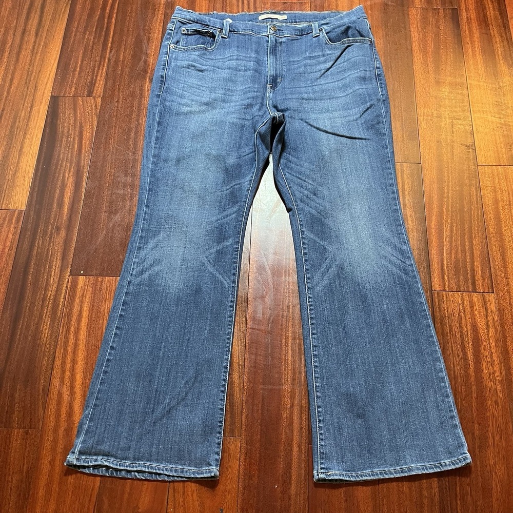 Levis Jeans Womens 18W (39x30) 726 Flare Blue Denim Stretch Boho Hipster Western